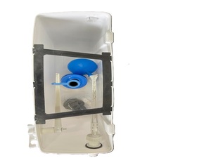 Cisterna Compacta de PVC de Alta Calidad GREPL, Diseño de Doble Descarga Frontal, Color Blanco, para Hotel, Hogar y Oficina, WC Moderno - Product Image 1
