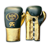 Guantes de Boxeo Personalizables No Boxing No Life, de Cuero Genuino, con Cierre de Gancho y Cordones, Agarre Elástico, Secado Rápido, Transpirables, para Entrenamiento