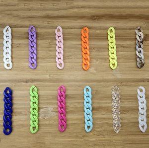 Cadena de Eslabones de Resina Transparente Color Azul Cielo, Cadena de Eslabones de Resina, el Mejor Artículo de Resina de Diseño, Decoración para Habitaciones, el Más Adorable - Product Image 3