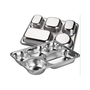 Bandeja de Servicio de Acero Inoxidable Premium con Compartimentos, Plato de Cena Multisección para Uso en el Hogar, Cocina, Restaurante y Cantina - Product Image 5