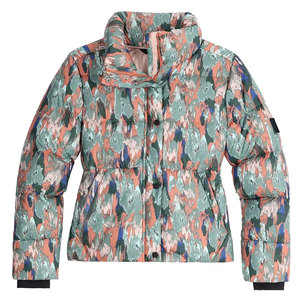 Men's Printed Camouflage Puffer Jacket With Zipper Stand Collar <b>Thick</b> <b>Winter</b> <b>Coat</b> Casual Style Regular Fit Waterproof Polyester - Product Image 5
