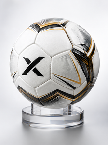 Ballon de football personnalisé de collection |   Blanc Noir Or |   Logo X |   Fabricant OEM ODM |   Design haut de gamme |   Qualité supérieure - Product Image 2