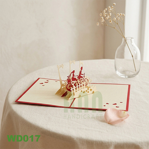 3D Wedding Bike Popup Greeting <b>Gift</b> Cards with <b>Envelopes</b> Offset Printing for Valentine's Day Wedding Invitations Made of Paper - Product Image 4