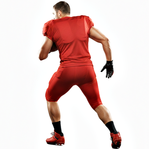 Vêtements de sport marron, uniforme de football américain, chemise à manches courtes, vêtements de sport de sécurité professionnels, nom d'équipe personnalisé, 100% polyester - Product Image 4