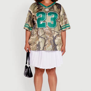 Camiseta de Fútbol Americano de Camuflaje Personalizada de Alta Calidad para Mujer, Ajuste Holgado, Malla Transpirable, Ropa Deportiva para Equipos, Fabricante OEM al por Mayor - Product Image 3