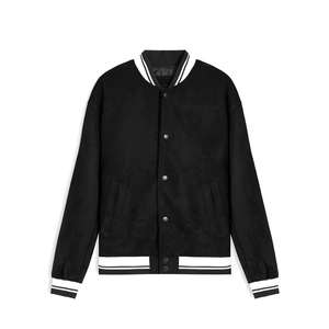 เสื้อแจ็คเก็ตเบสบอลแบบมีแขนหนังปักลายตามสั่งขายส่ง เสื้อแจ็คเก็ต Letterman Bomber สำหรับผู้ชาย เสื้อแจ็คเก็ต Varsity แบบเปล่า OEM - Product Image 6