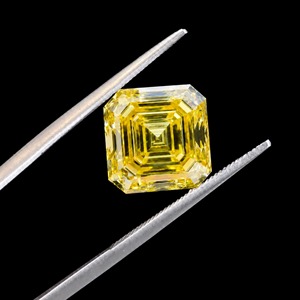 Diamante Cultivado en Laboratorio, 3CT, Corte Asscher, Amarillo Fantasía, VS2, Certificado IGI, CVD, 3EX, Corte Excelente, Fabricante para Compradores Internacionales de Diamantes - Product Image 1