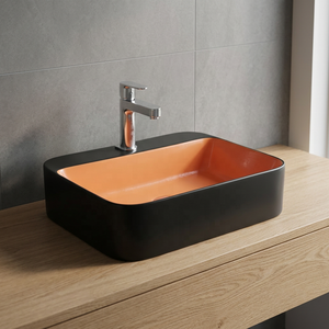 Vistaar Modern Square Slim Edge Ceramic Counter Top Hand Wash Basin Luxury Bathroom Vessel Sink Factory India Export - Product Image 5