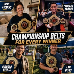 Professional Custom Champion Belt <b>Wrestling</b> Boxing MMA Title Championship Premium Leather Gold Metal Plates OEM Logo Supplier - Product Image 6
