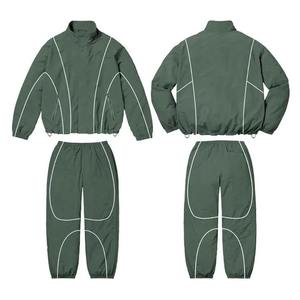 Conjunto de Chaqueta y Pantalones Cortavientos Impermeables con Capucha, Ligero, para Hombre y Mujer, para Correr, Gimnasio, Estilo Urbano, 100% Nailon - Product Image 4