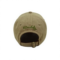 Casquette de baseball ajustable 6 panneaux brodée kaki, style décontracté, pour l'extérieur et les voyages, avec logo personnalisé ou logo privé, pour marques.