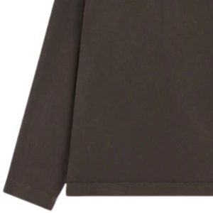 T-shirt à manches longues pour homme, en coton, couleur marron délavé, col rond, style streetwear décontracté, look vintage doux - Product Image 3