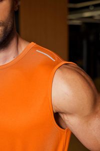 Camiseta sin mangas funcional para hombre con bolsillo en el pecho, ajuste relajado, de algodón, chaleco de verano, ropa casual, proveedor mayorista - Product Image 2