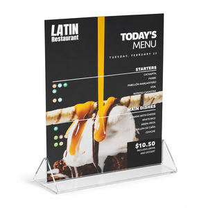 Exhibidor Acrílico Blanco Ecológico para Tarjetas de Menú y Letreros en Mostradores de Restaurantes, Cafés, Bares y Hoteles - Product Image 2