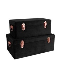 Pink Rectangular Lidded Storage Trunk <b>Box</b> Stackable Modern Home Organization Medium Capacity Plastic Glossy Finish Trunk <b>Box</b> - Product Image 3