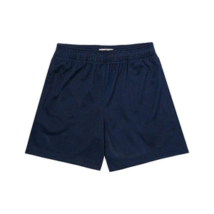 Shorts de sport décontractés pour hommes, noirs, en mesh, avec logo sur le devant, éco-responsables, taille élastique, respirants - Product Image 4