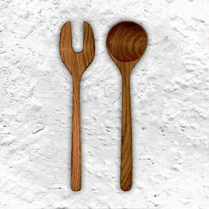 Juego de utensilios para servir ensalada, artículos de artesanía, ecológicos, aptos para lavavajillas, utensilios para ensalada, para el hogar y la cocina, hechos en India - Product Image 1