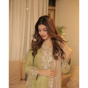 Conjunto de Diseñador con Top y Pantalón con Dupatta para Fiesta, Talla XL - Product Image 5