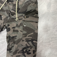 Erkek Hip Hop Kamuflaj Desenli Bol Paça Kot Pantolon Amerikan Retro %100 Pamuk Yıkanmış İlkbahar Kış