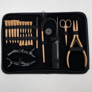 Hair Extension Tools Kit with Clips <b>Needles</b> Scissors and Tweezers Portable <b>Case</b> - Product Image 4