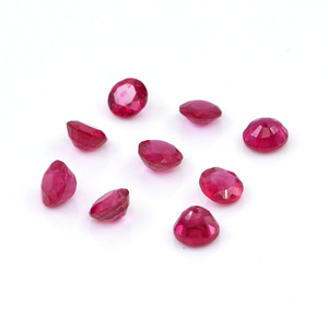 Rubis naturels de Bangkok, ronds calibrés de 3 mm, pierres précieuses de rubis naturelles facettées pour la fabrication de bijoux, prêtes à l'emploi - Product Image 1