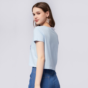 เสื้อครอปท็อปผู้หญิง ดีไซน์ล่าสุดปี 2025 ผ้าฝ้ายยืด 100% สำหรับผู้หญิง - Product Image 1