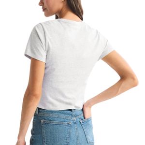 T-shirt en coton personnalisé pour femme, manches courtes, col rond, décontracté, basique, doux et respirant, fournisseur OEM ODM - Product Image 4