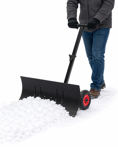 Chariot à neige à roues de 30 pouces avec pneus pneumatiques, lame réglable en 7 positions, poignée à 5 niveaux, pour allée et trottoir ODGWT0017 - Product Image 1