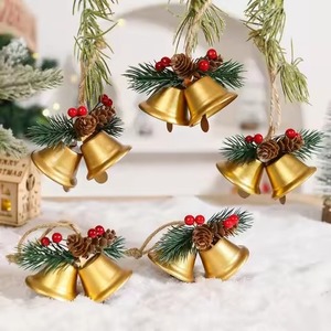 Campana Decorativa Metálica de Navidad, Adorno Navideño Vintage para Árbol, Puerta, Ventana, Hogar, Fiesta, Exhibición - Product Image 4