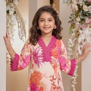 Conjunto de Top y Pantalón de Algodón Puro con Estampado Floral, Cuello en V, Encaje, Completamente Cosido, Informal para Niños, Listo para Usar, Precio al por Mayor por Royal Export - Product Image 2