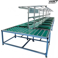 Ligne de convoyage à rouleaux par gravité multifonctionnelle sans alimentation, avec plateau tournant pour palettes, état neuf à bas prix