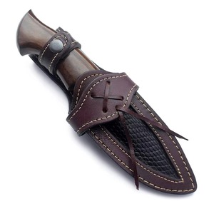 Cuchillo de Caza y Camping de Hoja Fija de Acero de Damasco Hecho a Mano, Mango de Madera Dura de Alta Calidad, Personalizable, OEM, Regalo para Él - Product Image 5