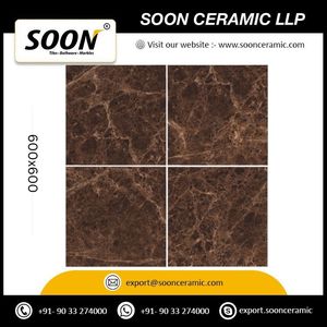 Best Selling Digital Printed Great Emperador 600x600 Matte Porcelain Floor Tiles Rustic Design Non-Slip Exterior Use From India - Product Image 2