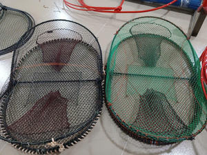 Trampa Plegable Doble para Calamar y Sepia, Jaula de Red con Resorte para Pulpo, Olla de Pesca, Equipo de Pesca Marítima, Herramienta Comercial de Captura, PE Duradero - Product Image 2