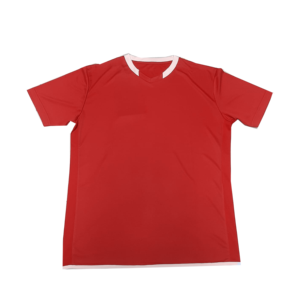 Camiseta de Punto de Manga Corta con Cuello en V para Hombre, Corte Regular, Estilo Casual, Ribete en Contraste, Paneles de Color Sólido, Secado Rápido, Poliéster - Product Image 1