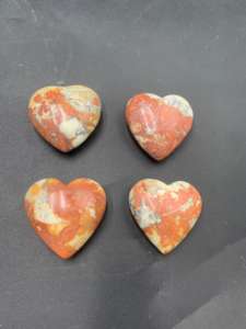 Pierre précieuse en jaspe Maligano indonésien naturel, forme de cœur, polie et lisse, multicolore, pour la décoration, la collection et la méditation - Product Image 6