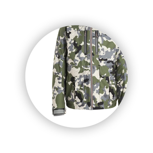 Heavy Duty Soft <b>Shell</b> Hunting Jacket with Reversible Hunting Jacket Camouflage and Solid Color with Insulated Lining - Product Image 3