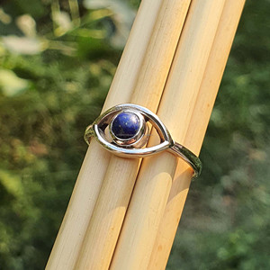 Evil Eye <b>Lapis</b> <b>Lazuli</b> <b>Ring</b> Fine Sterling Silver 925 Gemstone Jewelry Wholesale Stacking Jewelry with Evil Eye Design - Product Image 4
