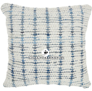 Tufted Boho Wool Cushion Cover By Indian Textiles H/L Handwoven Decorative <b>Throw</b> <b>Pillow</b> Luxury Boho <b>Pillow</b> - Product Image 4