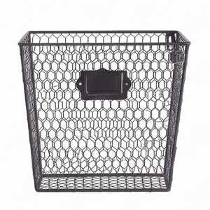 Modern Metal <b>Wire</b> <b>Storage</b> <b>Basket</b> Rectangle Stackable Wall Mounted Multi Purpose Neatening Organizer - Product Image 4