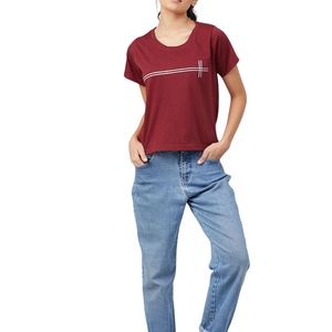 T-shirt en coton pour femme avec logo personnalisé, manches courtes, col rond, imprimé, écologique, respirant, décontracté, fabricant OEM en gros - Product Image 5