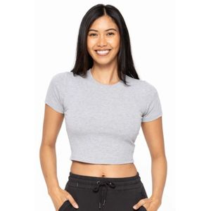 MONO B T-shirt essenziale da donna a maniche corte in micro-rib per il tempo libero e lo sport - Product Image 2