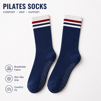 Chaussettes de Pilates personnalisées à bout ouvert, antidérapantes pour le yoga, unisexe, pour adultes, entraînement en studio, respirantes, tricotées, douces au toucher, pour l'exercice et le fitness