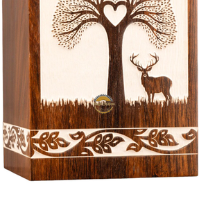 Handcrafted lifetree urn & Natural Wood Cremation Urn Ashes <b>Box</b> Artistic Funeral <b>Memorial</b> <b>Keepsake</b> by AYAANS - Product Image 6