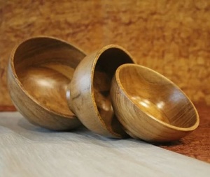 Bol de service hexagonal en bois d'acacia de qualité alimentaire pour la table, la vaisselle, les collations et les soupes, article ménager au meilleur prix - Product Image 3