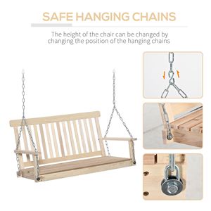 Sedia a dondolo da giardino in metallo con doghe, portata 200 kg, per portico e patio - Product Image 5