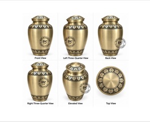 Urna Funeraria de Metal Dorado para Cenizas de Adultos, Cofre Conmemorativo con Diseño Personalizado, Estilo Europeo/Americano, Duradera, para Uso Funerario - Product Image 3
