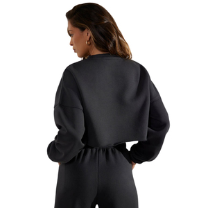 Sudadera con capucha extragrande para mujer, con letras bordadas en la espalda, estilo holgado para calle y gimnasio, con logo personalizado, venta al por mayor OEM - Product Image 4