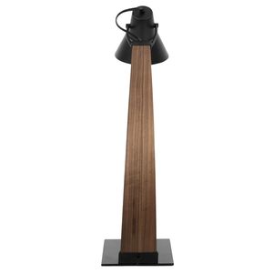 Lámpara de escritorio Noah Mid Century Modern en nogal y negro - Product Image 5