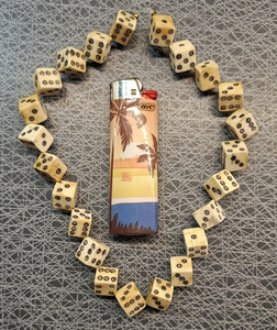 Dados de hueso naturales ecológicos de la India, estilo antiguo, hechos a mano, artículos de colección, dados redondos tallados a medida, conjunto de dados de PERFECT ENTERPRISES - Product Image 3